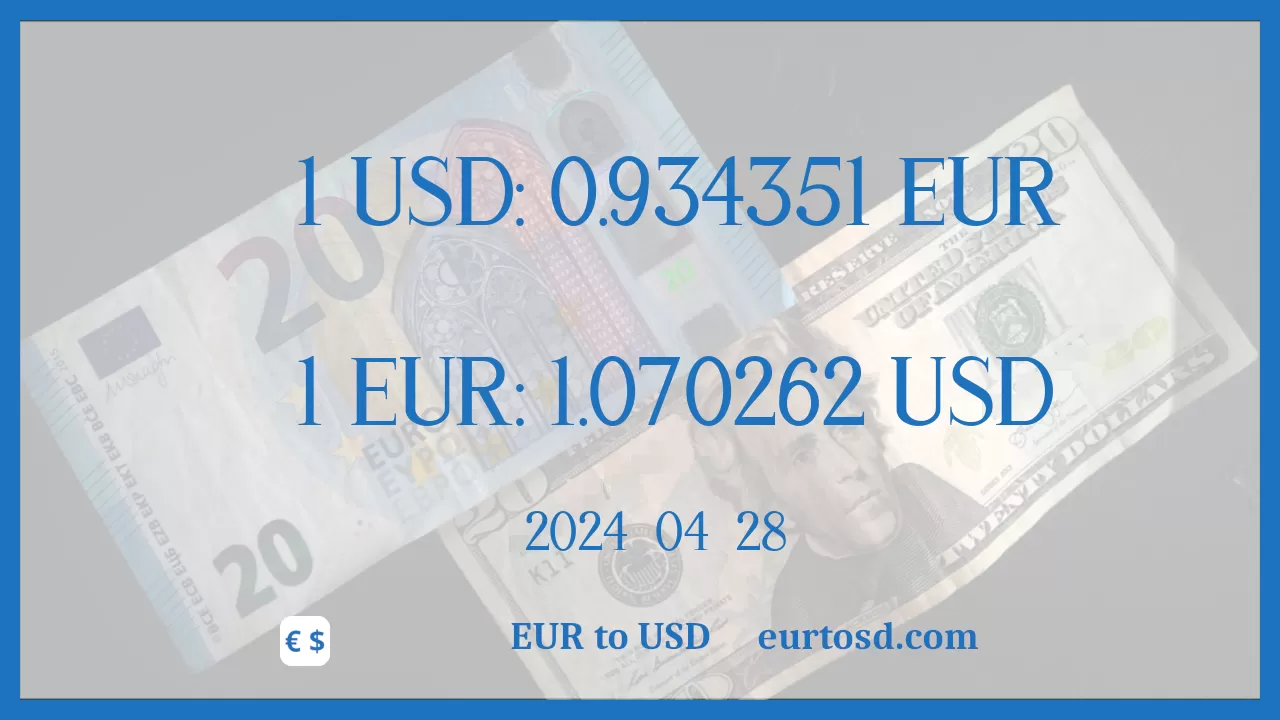 EUR til USD : 1€ = $1.070262