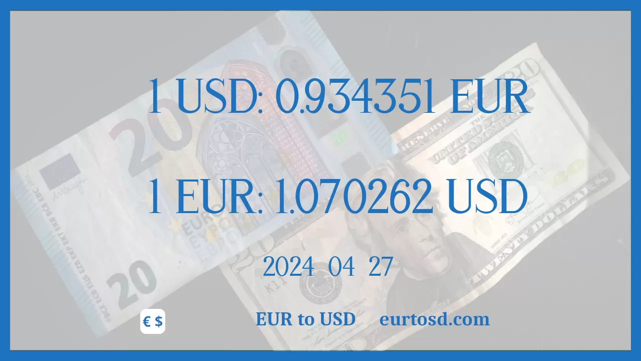 EUR uz USD : 1€ = $1.070262