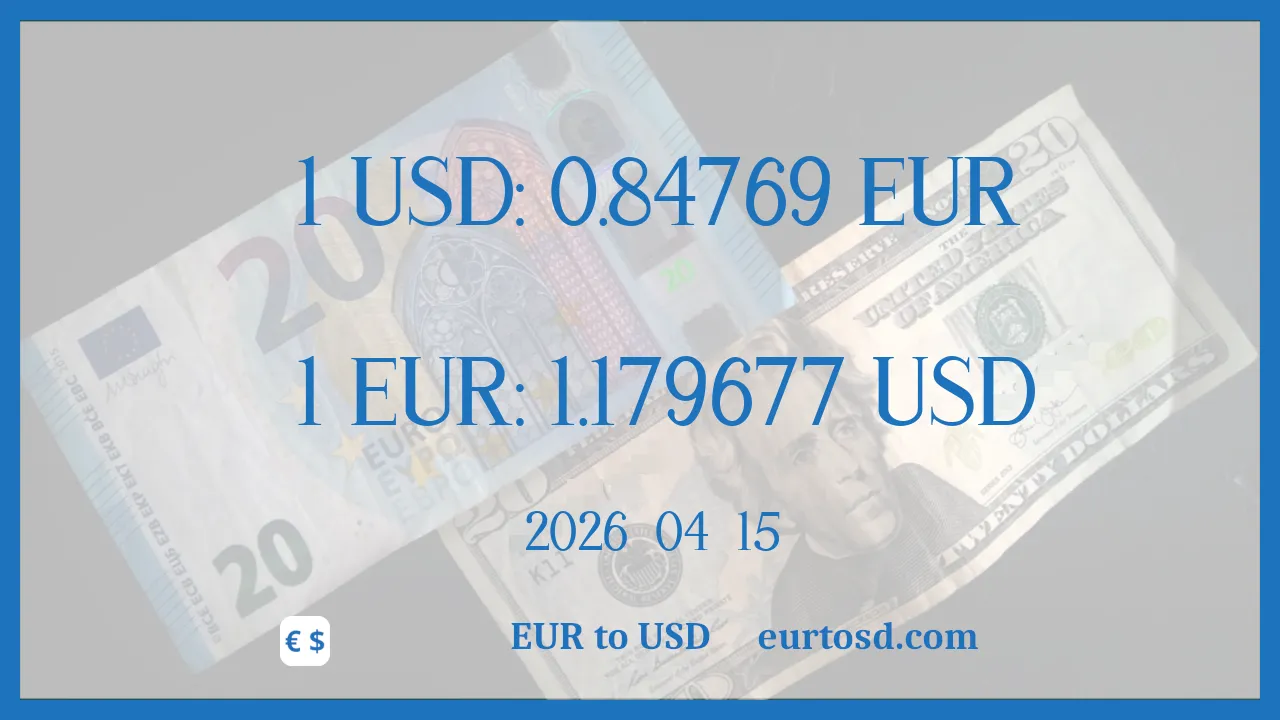 EUR To USD : 1€ = $1.179677