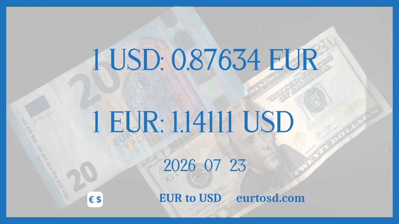 EUR To USD : 1€ = $1.14111
