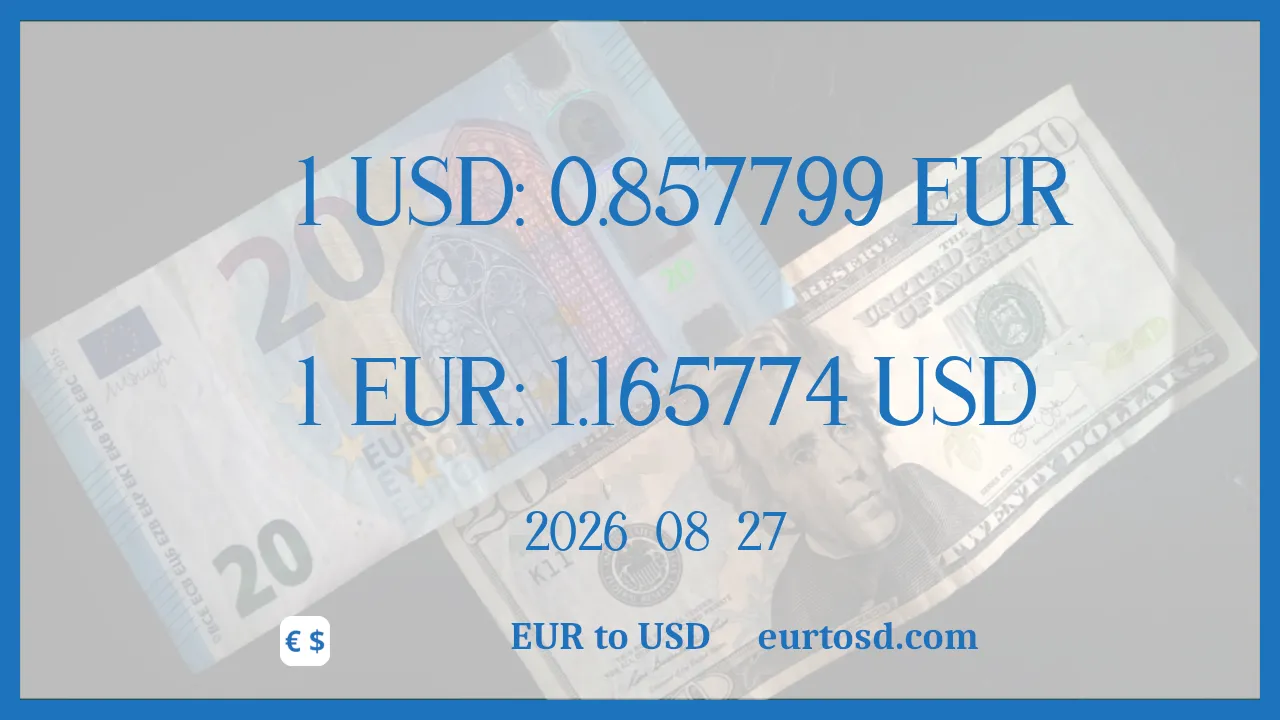 EUR To USD : 1€ = $1.165774