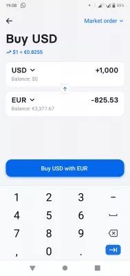 Currency Conversion in Revolut Euros to Dollars : Exchanging EUR to USD on the Revolut app